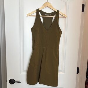 Outdoor Voices Olive Racerback V-Neck Mini Dress